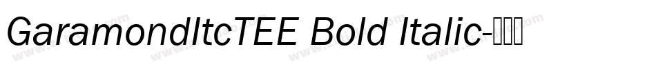 GaramondItcTEE Bold Italic字体转换
